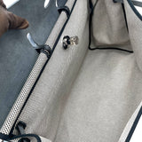 エルメス HERMES エールバッグジップGM Y刻 ブラック シルバー金具 トワル ユニセックス ハンドバッグ