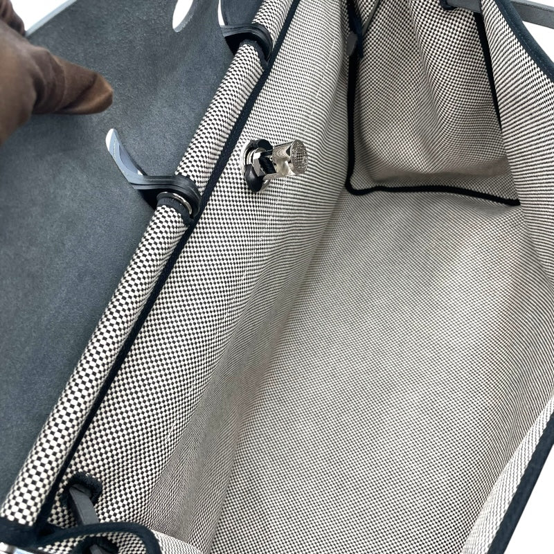 エルメス HERMES エールバッグジップGM Y刻 ブラック シルバー金具 トワル ユニセックス ハンドバッグ