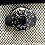 エルメス HERMES エールバッグジップGM Y刻 ブラック シルバー金具 トワル ユニセックス ハンドバッグ