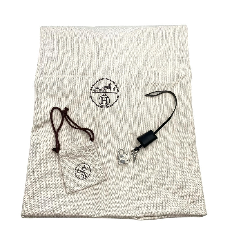エルメス HERMES エールバッグジップGM Y刻 ブラック シルバー金具 トワル ユニセックス ハンドバッグ