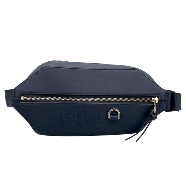 ロエベ LOEWE コンバーチブルスリング ネイビー レザー メンズ ボディバッグ