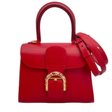 デルヴォー DELVAUX ブリヨンミニ レッド ラインストーン/レザー レディース ハンドバッグ