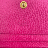 グッチ GUCCI GGマーモントウォレット 456126 ピンク レザー レディース 二つ折り財布