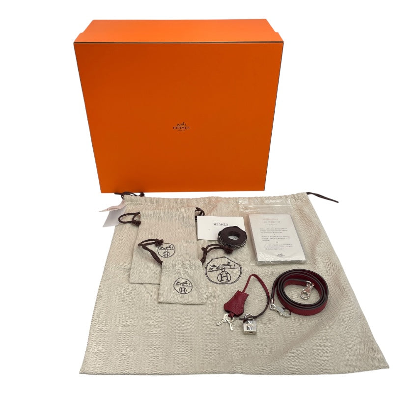 エルメス HERMES ボリード31 D刻印 ルージュグレナ シルバー金具