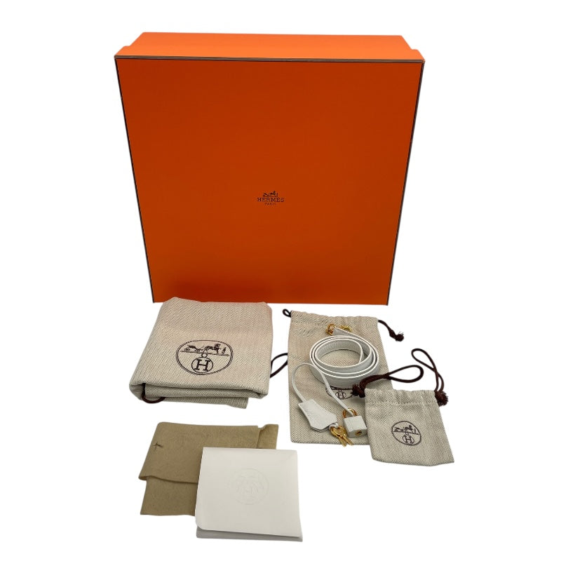 エルメス HERMES ケリー28　内縫い D刻 ホワイト　ゴールド金具 トゴ レディース ショルダーバッグ