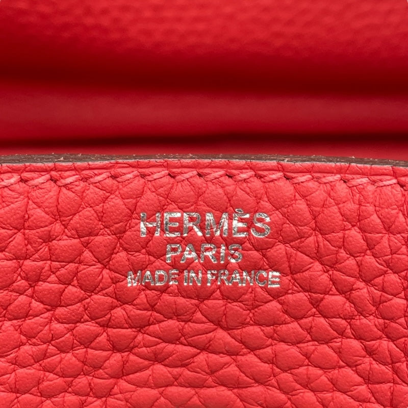 エルメス HERMES リンディ30 T刻 ブーゲンビリア　シルバー金具　 トリヨン レディース ショルダーバッグ