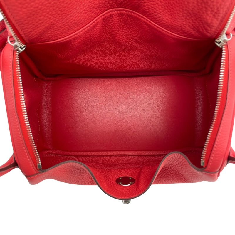エルメス HERMES リンディ30 T刻 ブーゲンビリア　シルバー金具　 トリヨン レディース ショルダーバッグ