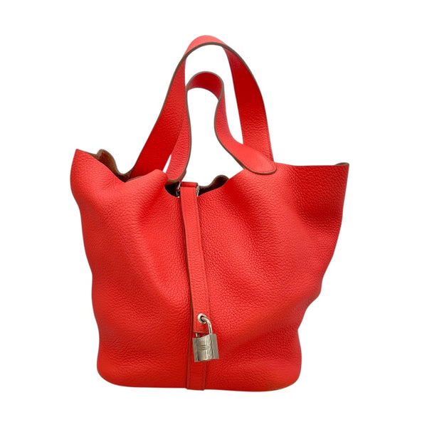 エルメス HERMES ピコタンロックMM □R刻 ローズジャイプール　シルバー金具 トリヨン レディース ハンドバッグ