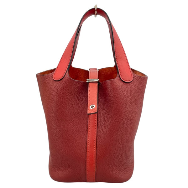 エルメス HERMES ピコタンロック PM タッチ T刻 ルージュアッシュ/ブリック SV金具 トリヨン レディース ハンドバッグ