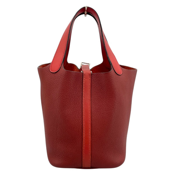 エルメス HERMES ピコタンロック PM タッチ T刻 ルージュアッシュ/ブリック SV金具 トリヨン レディース ハンドバッグ