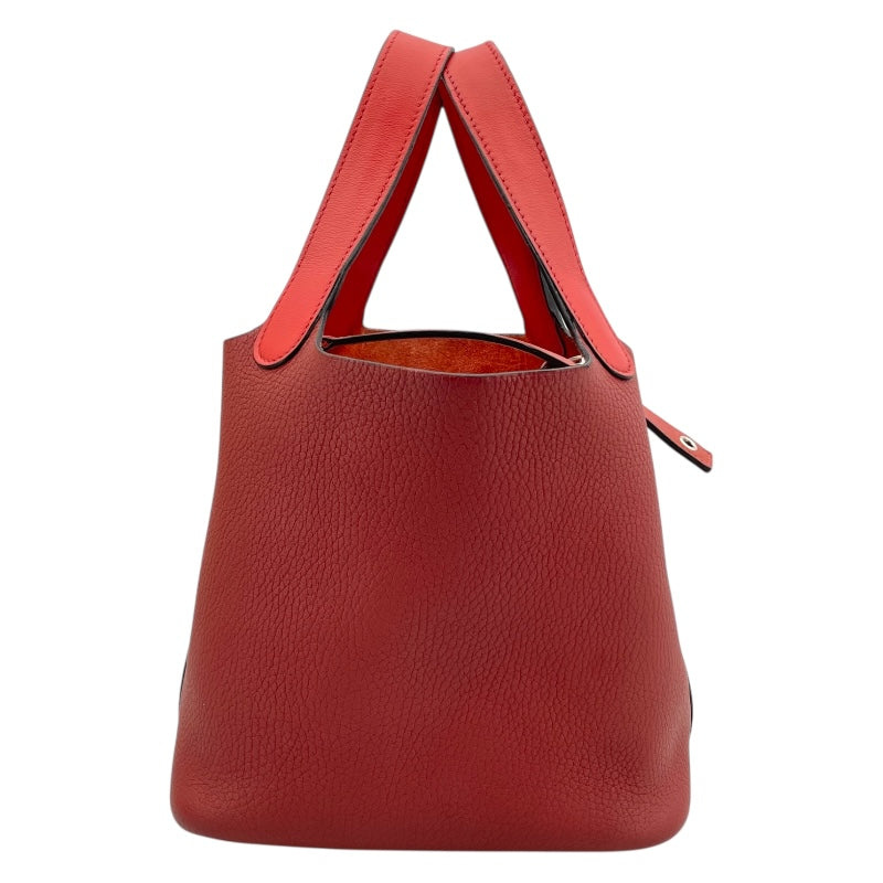 エルメス HERMES ピコタンロック PM タッチ T刻 ルージュアッシュ/ブリック SV金具 トリヨン レディース ハンドバッグ