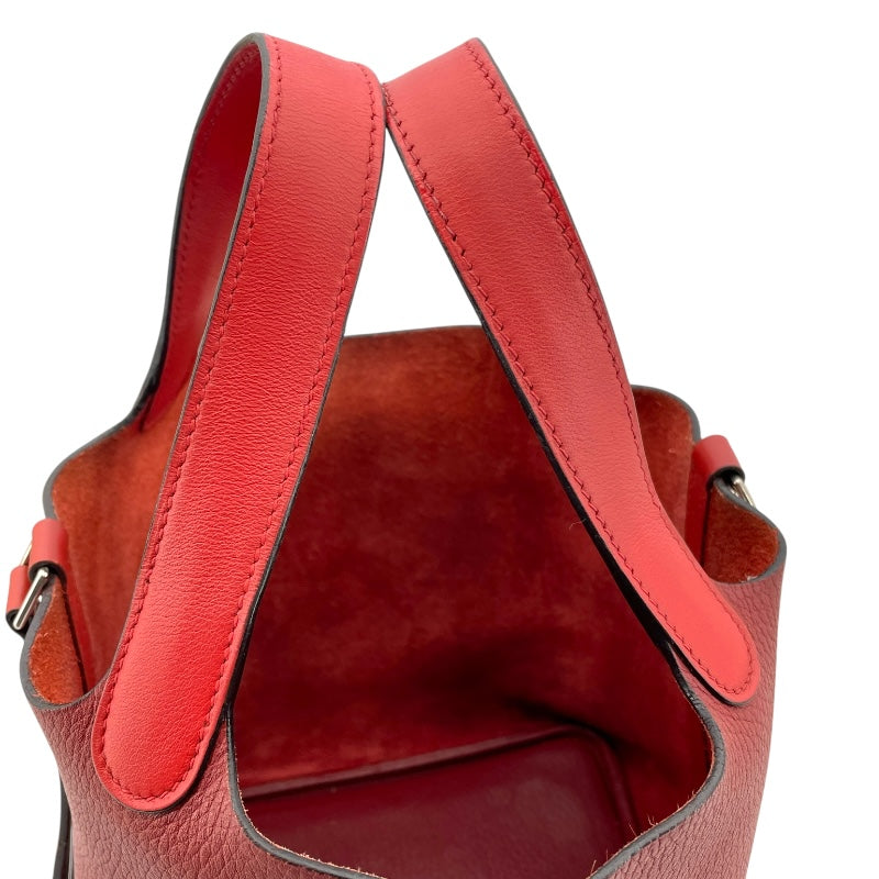 エルメス HERMES ピコタンロック PM タッチ T刻 ルージュアッシュ/ブリック SV金具 トリヨン レディース ハンドバッグ