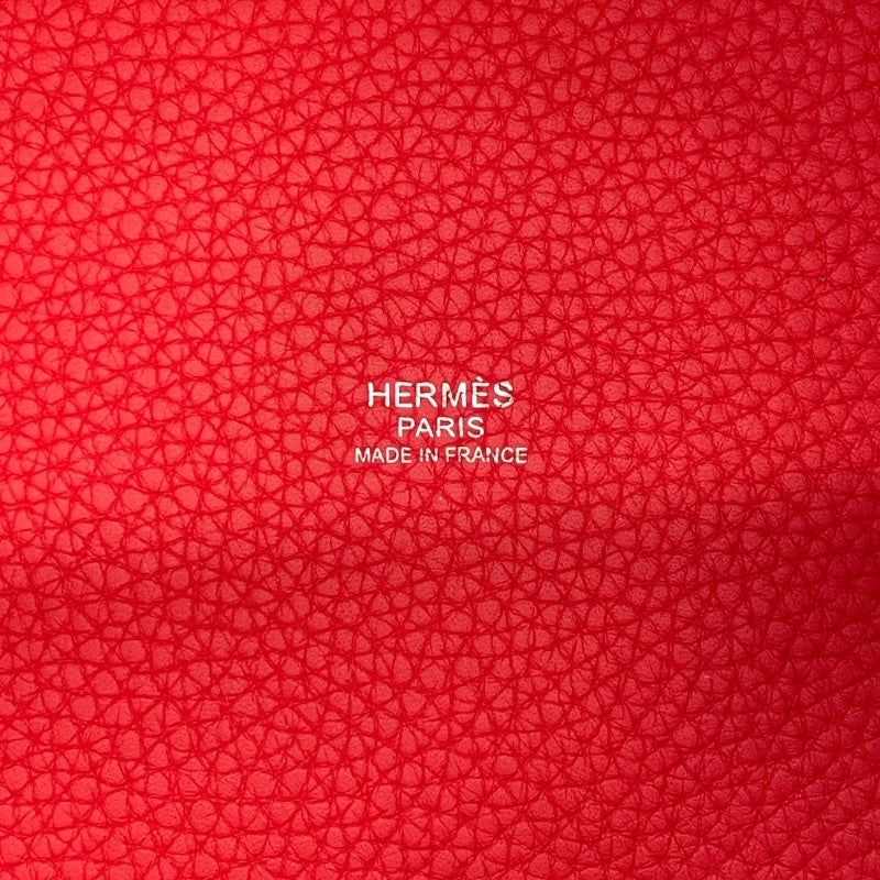 エルメス HERMES ピコタンロックMM X刻 ブーゲンビリア　シルバー金具 トリヨン レディース ハンドバッグ