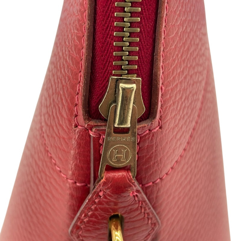 エルメス HERMES ボリード31 □F刻 ルージュヴィフ　ゴールド金具 アルデンヌ レディース ショルダーバッグ