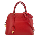 エルメス HERMES ボリード31 □F刻 ルージュヴィフ　ゴールド金具 アルデンヌ レディース ショルダーバッグ