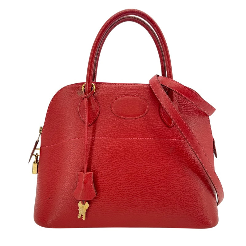 エルメス HERMES ボリード31 □F刻 ルージュヴィフ　ゴールド金具 アルデンヌ レディース ショルダーバッグ