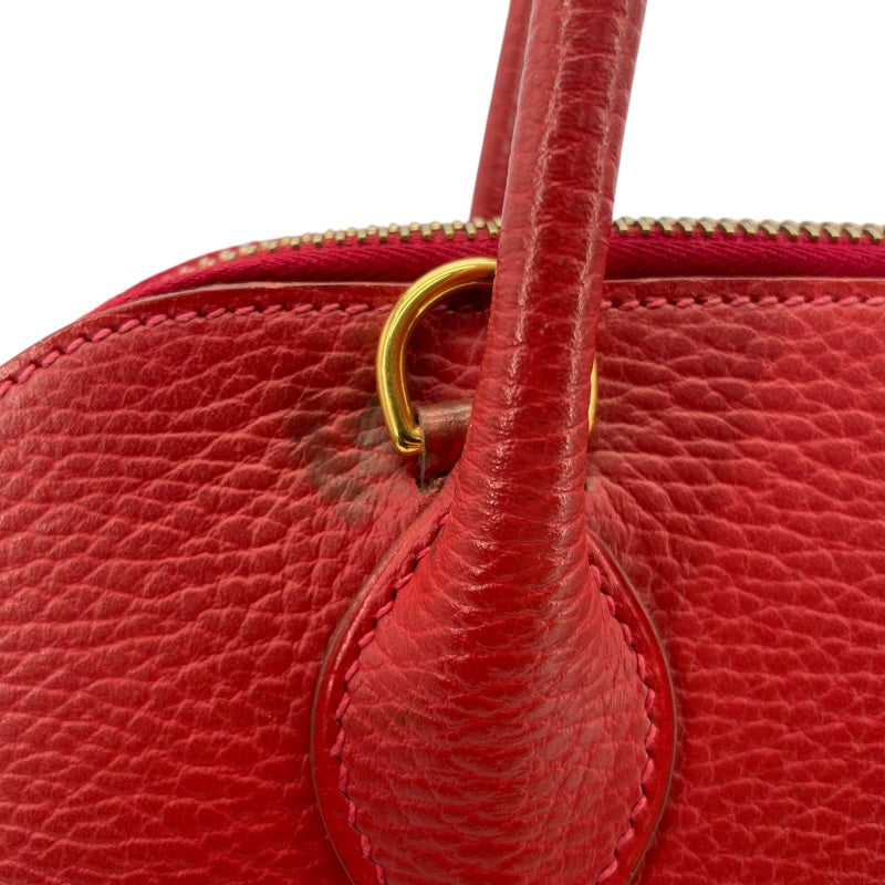 エルメス HERMES ボリード31 □F刻 ルージュヴィフ　ゴールド金具 アルデンヌ レディース ショルダーバッグ