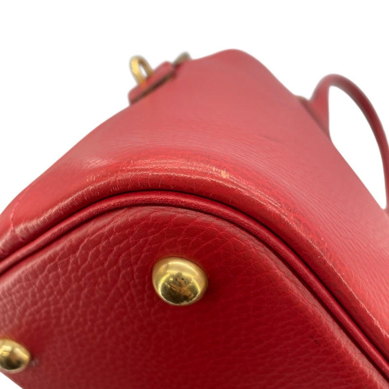 エルメス HERMES ボリード31 □F刻 ルージュヴィフ　ゴールド金具 アルデンヌ レディース ショルダーバッグ