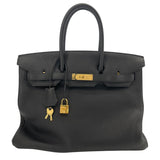 エルメス HERMES バーキン35 A刻 ブラック　ゴールド金具 トゴ レディース ハンドバッグ