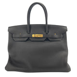 エルメス HERMES バーキン35 A刻 ブラック　ゴールド金具 トゴ レディース ハンドバッグ