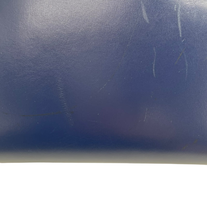 エルメス HERMES ミニケリー 〇Y刻 ブルーサフィール　ゴールド金具 ボックスカーフ レディース ショルダーバッグ