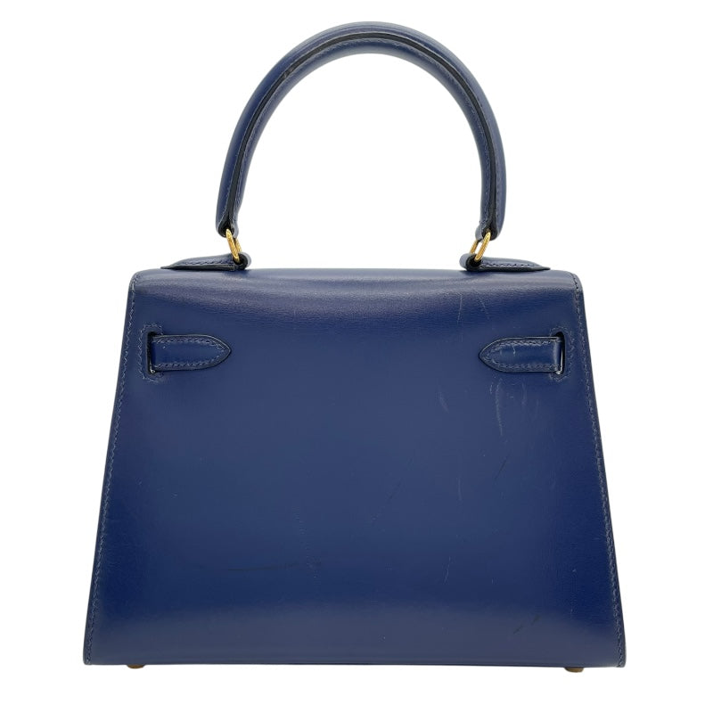 エルメス HERMES ミニケリー 〇Y刻 ブルーサフィール ゴールド