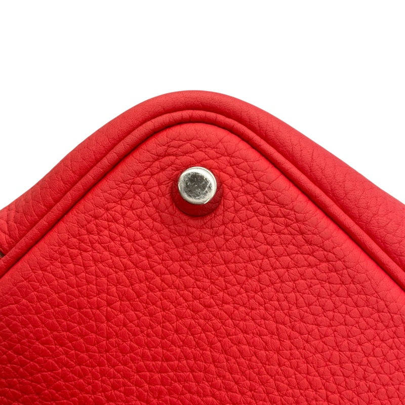 エルメス HERMES ピコタンロックPM A刻 ルージュトマト　シルバー金具 トリヨン レディース ハンドバッグ