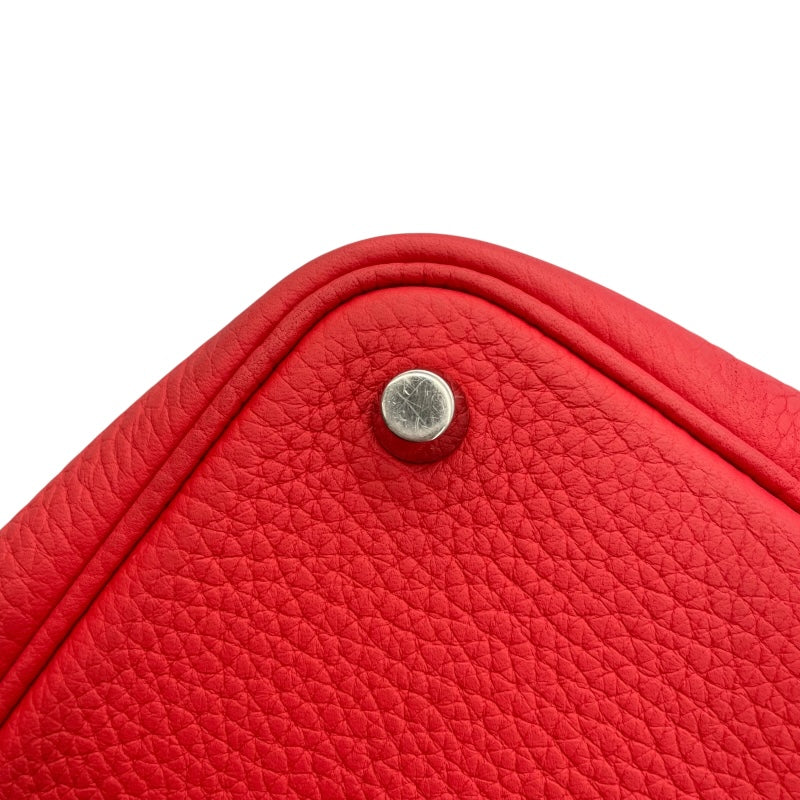 エルメス HERMES ピコタンロックPM A刻 ルージュトマト　シルバー金具 トリヨン レディース ハンドバッグ