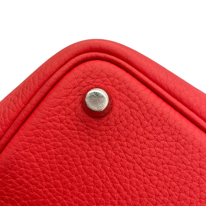 エルメス HERMES ピコタンロックPM A刻 ルージュトマト　シルバー金具 トリヨン レディース ハンドバッグ