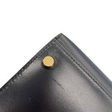 エルメス HERMES ケリー32　外縫い 〇X刻 ブラック　ゴールド金具 ボックスカーフ レディース ショルダーバッグ