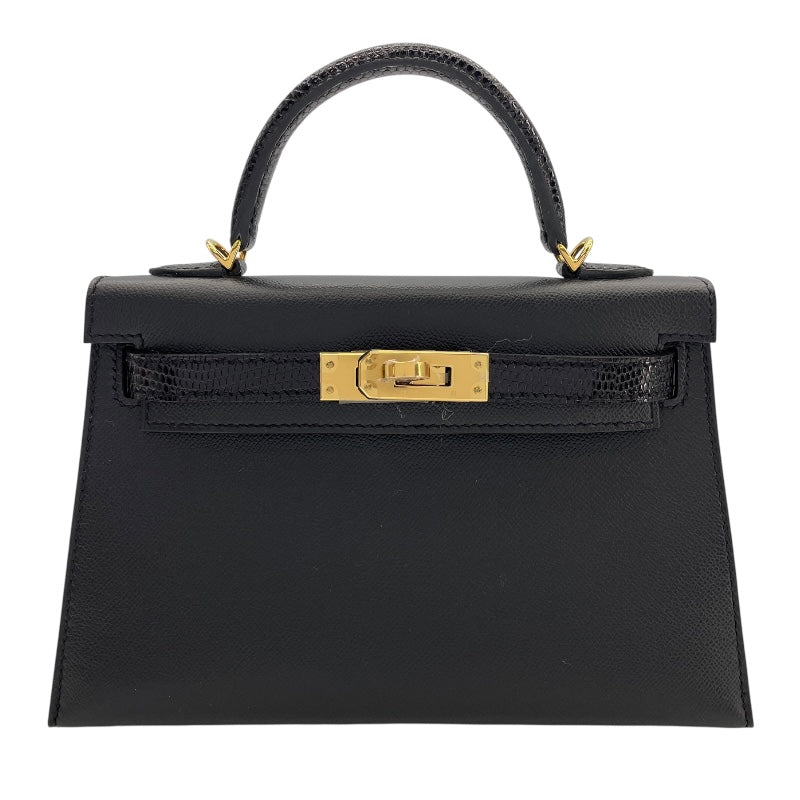 エルメス HERMES ミニケリー2タッチ外縫い W刻 ブラック
