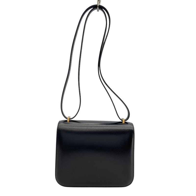 ■美品■ HERMES コンスタンス ボックスカーフ×クシュベル ゴールド金具 エルメス HERMES コンスタンス3ミニ A刻印 ブラック ゴールド金具