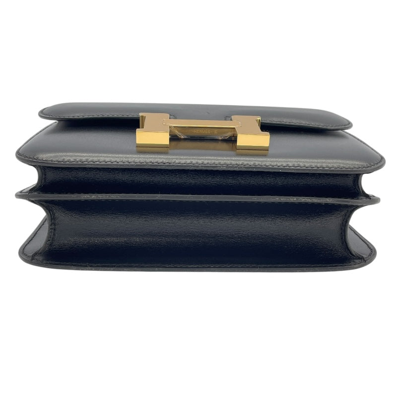 ■美品■ HERMES コンスタンス ボックスカーフ×クシュベル ゴールド金具 HERMES（エルメス） コンスタンス Hベルト □B刻印 ブラックxゴールド