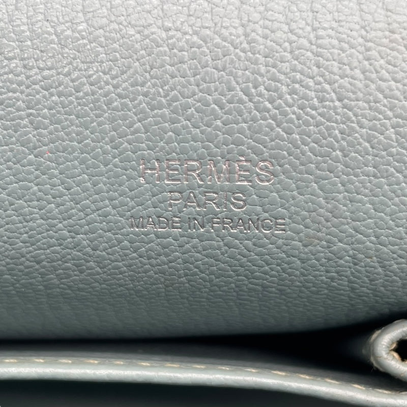 エルメス HERMES ジプシエール28 □P刻 ブルーラン　シルバー金具 トリヨン レディース ショルダーバッグ
