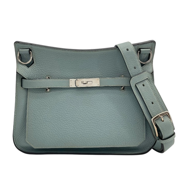エルメス HERMES ジプシエール28 □P刻 ブルーラン　シルバー金具 トリヨン レディース ショルダーバッグ