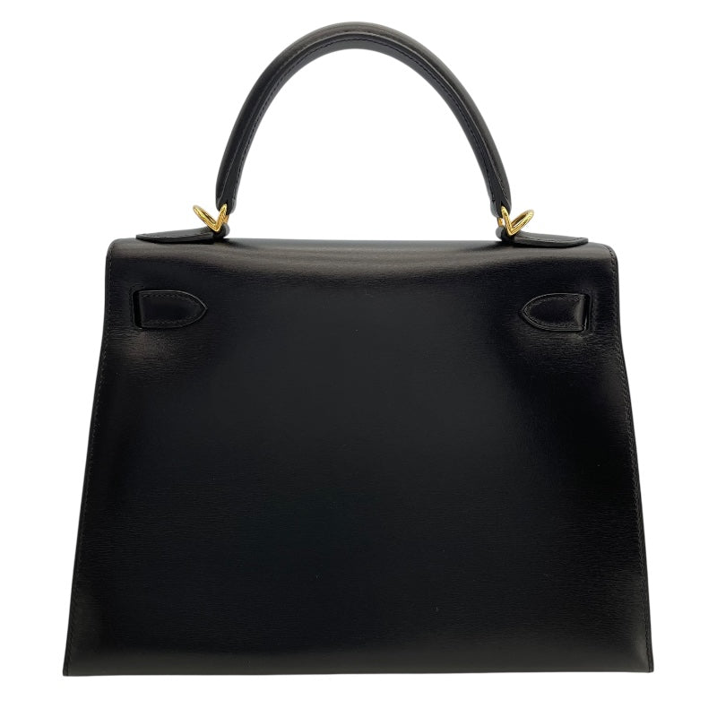 エルメス HERMES ケリー28 外縫い □F刻 ブラック ゴールド金具