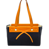 エルメス HERMES エールバッグカバスPM □G刻 アイボリー/ブラック シルバー金具 レザー レディース トートバッグ