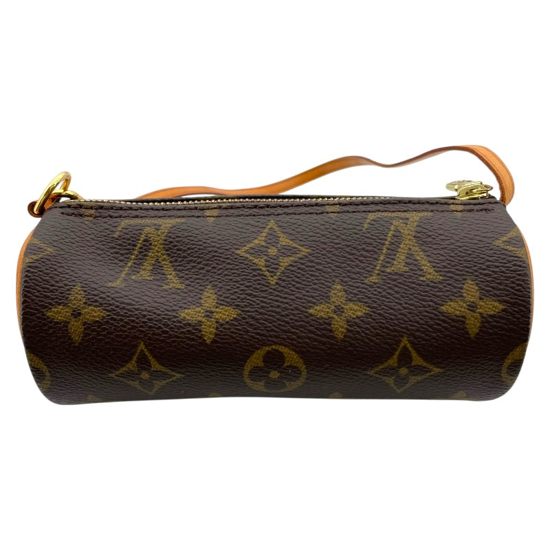 ルイ・ヴィトン LOUIS VUITTON パピヨンポーチ ブラウン モノグラムキャンバス レディース ポーチ