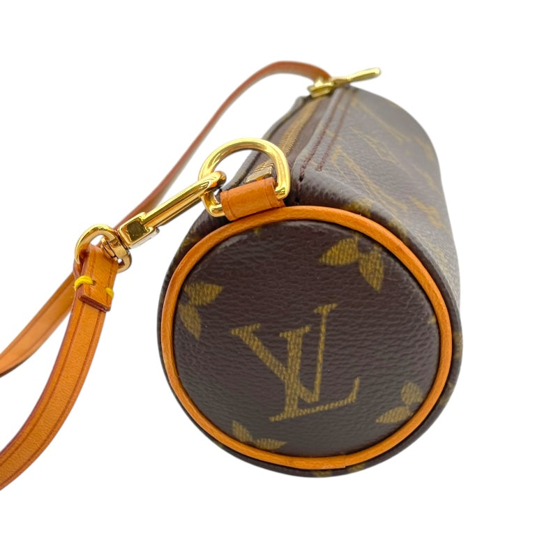 ルイ・ヴィトン LOUIS VUITTON パピヨンポーチ ブラウン モノグラムキャンバス レディース ポーチ