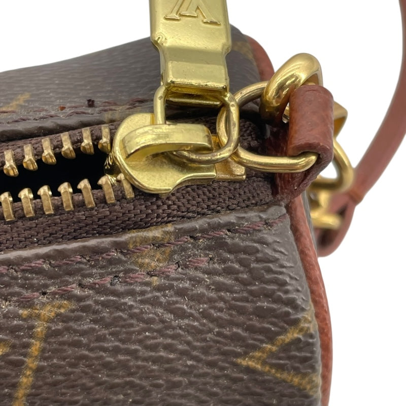 ルイ・ヴィトン LOUIS VUITTON パピヨンポーチ ブラウン モノグラムキャンバス レディース ポーチ
