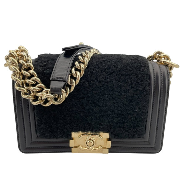 シャネル CHANEL ボーイシャネル20  A67085 23番台 ブラック GD金具 ラムスキン/ボア レディース ショルダーバッグ