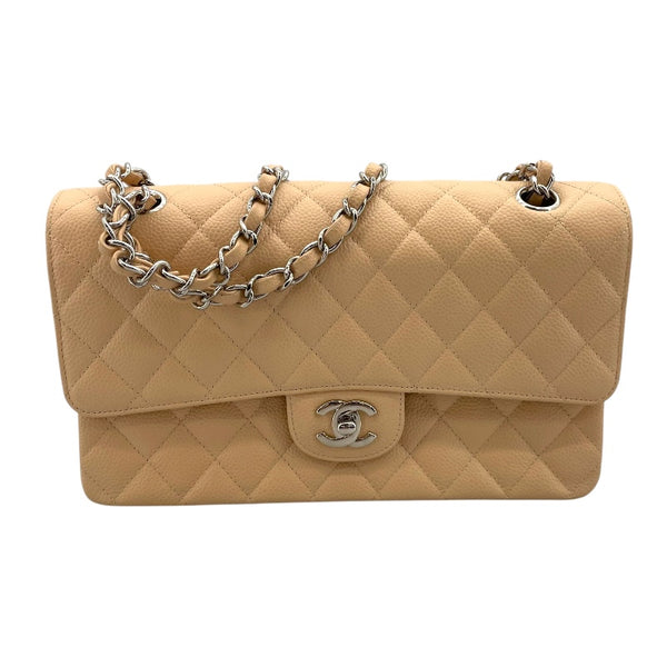 シャネル CHANEL マトラッセ25 A01112 13番台 ベージュ SV金具 キャビアスキン レディース ショルダーバッグ