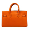 エルメス HERMES タイニーバーキン □O刻印 オレンジ シルバー金具 エヴァ―カラー レディース ショルダーバッグ