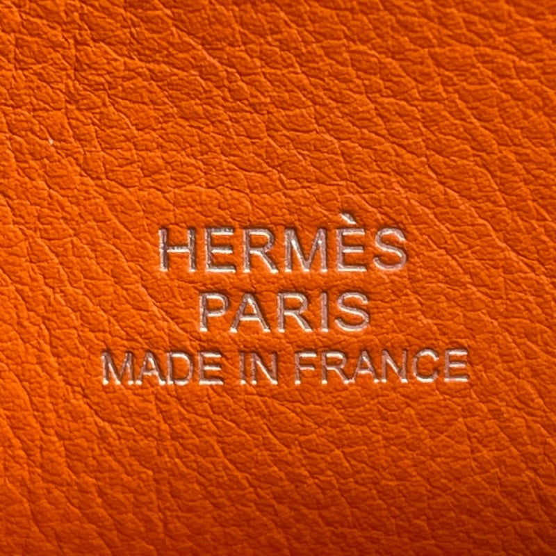 エルメス HERMES タイニーバーキン □O刻印 オレンジ シルバー金具