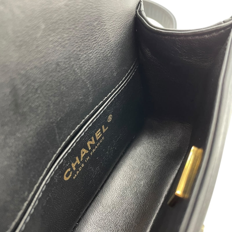 シャネル CHANEL ボーイシャネル15 Vステッチ A67364 ブラック GD金具 ラムスキン レディース ショルダーバッグ