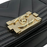 シャネル CHANEL ボーイシャネル15 Vステッチ A67364 ブラック GD金具 ラムスキン レディース ショルダーバッグ