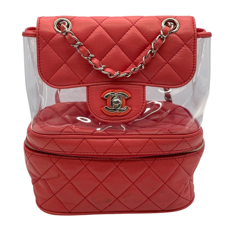 シャネル CHANEL バックパック A57826 25番台 ピンク SV金具 カーフ レディース リュック・デイパック