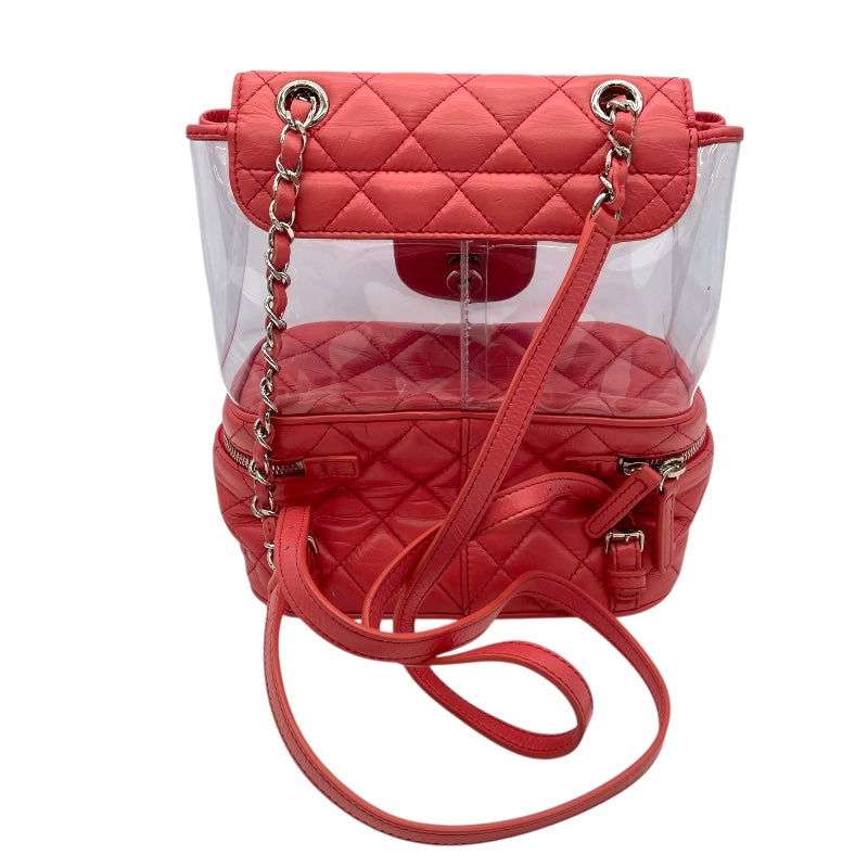 シャネル CHANEL バックパック A57826 25番台 ピンク SV金具 カーフ レディース リュック・デイパック