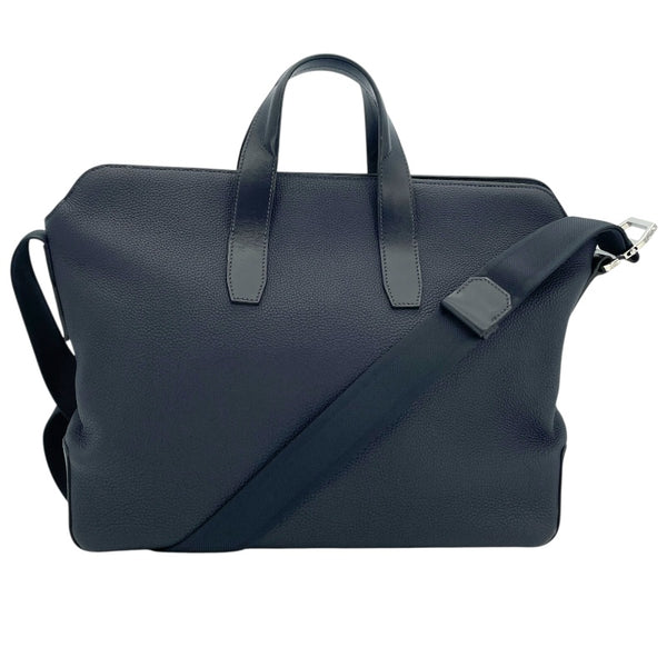 エルメス HERMES シティニュース A刻 ブルーニュイ×シルバー金具 トゴ メンズ ショルダーバッグ