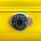 エルメス HERMES エールジップバックPM D刻 ライム シルバー金具 トワル レディース ハンドバッグ